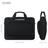 1 x RAW Customer Returns DOMISO Laptop Bag 15-15.6 inch Waterproof Shoulder Bag Shockproof Compatible with Lenovo Ideapad 330 MacBook Pro HP Latitude 3580 Acer Chromebook ASUS, Black - RRP €60.0