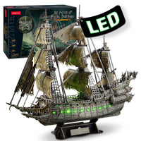 1 x RAW Customer Returns CubicFun 3D LED Puzzle Flying Dutchman Pirate Ship Models to Build Original Gifts for Adults Children 14 , 360 Pieces - RRP €45.99