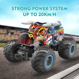 1 x RAW Customer Returns iBlivers Remote Control Car, 2.4GHz All Terrain Remote Control, RC Monster Truck Toy, Spray Music Car for Kids 8  - RRP €35.04