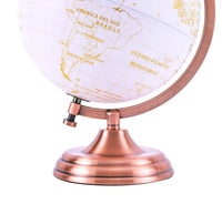 1 x RAW Customer Returns Exerz 20cm Globe Golden Color Metallic - Educational, Geographical, Modern Desktop Decoration - Metal Arch And Base Coated In Golden Color - Italian Map - RRP €29.99