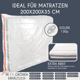 1 x RAW Customer Returns Mattress cover 200x200cm thickness 35cm made of plastic - storage bag for mattresses - protection for your mattress for storage, moving - mattress storage bag with practical zipper - RRP €24.19