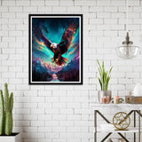 1 x Brand New Wergund Diamond Painting Eagle, Diamond Painting Pictures Bird, DIY Cross Embroidery Painting Kits, Living Room Bedroom Office Wall and Entrance Decoration-30x40cm - RRP €20.4