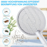 1 x RAW Customer Returns PALONE Electric Fly Swatter 2024 Upgraded Insect Killer, 3000V Electric Mosquito Swatter UV Mosquito Lamp Mosquitoes, 2 in 1 USB Electric Fly Catcher Insect Trap with Charging Base - RRP €24.99