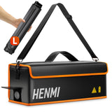 2 x RAW Customer Returns HENMI Ebike battery bag, 1000 C fireproof for safe storage, transport, charging, battery bag with metal buckle 49 x 15 x 15 cm - RRP €55.98