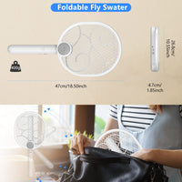 5 x RAW Customer Returns Electric Fly Swatter Foldable, YOUBST 4800V Electric Mosquito Swatter USB Rechargeable, 2-IN-1 Mosquito Fly Catcher with UV Light Trap, Stable Extra Strong, Perfect for Mosquitoes Flies - RRP €115.9