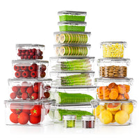 1 x RAW Customer Returns Surejoy food storage containers with lids, 18 pieces Tupperware set, airtight storage box with lids, kitchen small to large, BPA-free - RRP €31.99