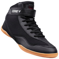 1 x RAW Customer Returns CORE Wrestling Shoes for Men, Women and Kids, Black, 43 EU - RRP €59.9