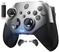 1 x RAW Customer Returns EasySMX X10 PC Controller with Hall Triggers and Joysticks, Bluetooth Wireless Controller with Mechanical Buttons, No Drift Dead Zones, Compatible with PC Switch Steam-Gray - RRP €42.85