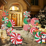 17 x Brand New 12Pcs Christmas Yard Signs Decorations, Candy Christmas Decoration Outdoor Set, Waterproof Double-Sided Print Marker for Garden Decoration Christmas Decoration Outdoor Pathway Walkway Christmas Decor - RRP €291.38