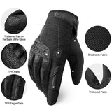 1 x RAW Customer Returns INBIKE MTB Gloves Men Summer Full Finger Cycling Gloves Long Motocross Breathable Touchscreen Non-Slip Cycling Gloves for Cycling Mountain Bike Road Bike Black M - RRP €26.74