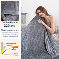 1 x RAW Customer Returns TOHDNC Electric Heated Throw Blanket, 180 x150cm Flannel Heating Blanket with 6 Heating Modes, Timer Off, Overheated Protection Heating Blanket for Bed, Sofa, Indoor - RRP €69.98