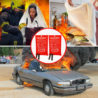 1 x RAW Customer Returns Kitosun Fire Blanket Kitchen Fire Blanket - Fiberglass Fire Protection Blanket Fire Extinguisher for Household Grease Fires Grease Fires Garages Welding Workshops Car Simple Efficient 1M x 1M 2 Pieces Fire Blanket  - RRP €16.85