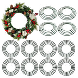 9 x Brand New Thealyn 12 Pack 20cm Metal Wreath Rings Christmas New Year Home Decor Craft Supplies 20cm  - RRP €205.2