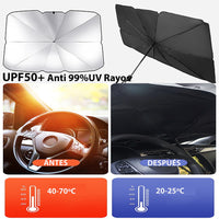 1 x RAW Customer Returns Car Sunshade, Foldable Sunshade, Thermal Insulation, UPF 50 Anti 99 UV Ray, Easy Storage, Great for Your Cars. 140X78CM  - RRP €20.82