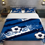 1 x RAW Customer Returns Bed linen sets children s football, pillowcase 80 x 80 cm, football bed linen set boys football bed linen set 3D effect football print microfibre duvet cover. 200x200 cm, style 2  - RRP €36.29