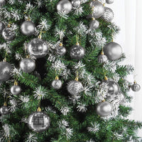 5 x Brand New Prextex Christmas Ball Ornaments for Christmas Decorations - 36 Pack Shatterproof Ornaments with Hanging Loop for Holiday and Party Decoration Combination of 6 Styles in 3 Sizes Silver  - RRP €99.95