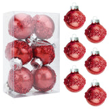 1 x Brand New 6 PCS Christmas Ball Set Creative Christmas Decorations Knitting Shiny Christmas Accessories Hanging Decorations for Christmas Tree Home Christmas Balls Ornament Red  - RRP €20.4