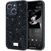 1 x RAW Customer Returns BEZ Phone Case for iPhone 14 Plus Case Glitter, Sparkle Diamond Crystal Bling Case with Bling Co. Series for iPhone 14 Plus, Jet Black - RRP €24.99