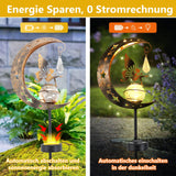 1 x RAW Customer Returns Moon solar lamps for outdoors garden decoration patio decoration, gifts for women, garden light waterproof path light with sun catcher crystal, solar lights for outdoors ball, terrace yard lawn - RRP €21.65