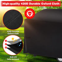 1 x RAW Customer Returns SPGOOD Grill Cover 420D Oxford Fabric Grill Cover Weatherproof Gas Grill Heavy Duty Waterproof Dustproof Tarpaulin UV Anti-deformation BBQ Cover, Universal 170 x 61 x 117 cm  - RRP €25.2