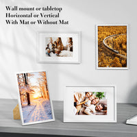 1 x RAW Customer Returns A4 Wooden Photo Frame with A5 Stand, A4 Photo Frames with Stand for Hanging on Table or Wall, A4 White Picture Frame with Plexiglass Window, White - RRP €20.4