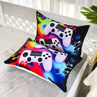 3 x Brand New HOTRCR Game Theme Pattern Bedding Set Kids Game Console Comforter Cover Gampad Video Games Bedspreads Game Machine Bedroom Decor bedclothes 135 200cm DEL43 - RRP €110.97