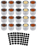 1 x RAW Customer Returns Tebery 20 piece spice jars, round magnetic spice set, transparent top, swift pouring, magnetically stick to the refrigerator - RRP €30.24