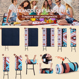 1 x RAW Customer Returns LARUTAN Picnic Blanket Waterproof 200x200cm, Outdoor Beach Blanket Sand-free, Washable Beach Mat Picnic Blanket Insulated for Beach, Picnic and Camping Greece Brown  - RRP €26.21