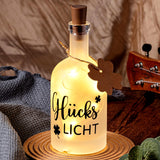 1 x RAW Customer Returns BBTO LED bottle light with saying lucky light illuminated decorative bottle with cork bottle with decorative light birthday gift for women girlfriend birthday Christmas lucky light  - RRP €20.16