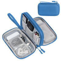 29 x Brand New FYY Cable Organizer Bags, Portable, Double Layers Electronic Organizer, Travel Cable Organizer for Cable, Cord, Charger, Phone, Earphone, Blue - RRP €631.62