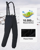 1 x RAW Customer Returns ATLASLAVA Men s Winter Ski Pants with Straps Waterproof Warm Windproof Tear-Resistant Breathable Black XL - RRP €70.58