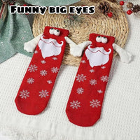 1 x Brand New Yeria 2 Pairs Funny Magnetic Christmas Stockings, Socks with Magnets, Christmas Socks, Funny Christmas Stockings, Gift for Couples and Family, Christmas B, M - RRP €10.87