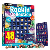 12 x Brand New  advanced gem collection - Dr. Daz Gem Collection 48pcs Rock Mineral Kit For Kids With Educational Identification Sheet Crystal Quartz Gemstones, Pyrite Stones - RRP €244.8