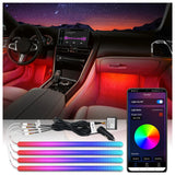 1 x RAW Customer Returns ATOTO LED interior car lighting with app control, 160 LEDs RGB LED strip interior lighting car accessories with 16 million colors switchable, music modes that change with the sound, CI-FLT01 - RRP €69.9