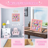 1 x Brand New DOMROM Diamond Painting Children with Frame, Cartoon Diamond Painting Set Full Mosaic Making for Girls Boys Adults, 5D Duck Diamond Painting Diamond Painting Arts Craft for Home Decor - RRP €20.4