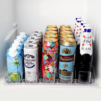 3 x Brand New HOSDFOIER Fridge Organizer Pusher Drink Dispenser Drink Organizer for Fridge Pusher Glide 5-row Automatic Refrigerator Organizer Bottles Beer Cans Can Dispenser Dispenser, Holds 25 Cans - RRP €107.97