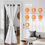 1 x RAW Customer Returns Deconovo 100 opaque curtains fire retardant curtain living room curtains soundproof curtain linen look curtains heat-insulating blackout curtains, 240 x 140 cm height x width , white, 1 piece - RRP €44.49