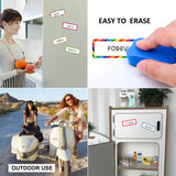 1 x RAW Customer Returns Zayvor 60 pieces colorful magnetic name tags, writable magnets, magnetic dry erase labels, whiteboard name tag, magnetic strip, writable magnet labels, 8 x 3 cm - RRP €14.99