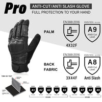 1 x RAW Customer Returns Intra-FIT Needlestick Protection Cut Resistant Touchscreen Gloves - Tactical High Performance Cut Protection Screen Touch, ANSI A9, EN388, ASTM F2878-10 Puncture Level 5, Police, Army Gloves - RRP €46.38