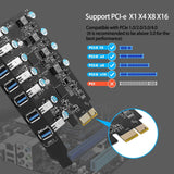 1 x RAW Customer Returns FARBOKO USB PCIe Card 7-Port, PCIe USB 3.0 5Gbps Expansion Card USB 3.2 USB 3.1 Gen1 Internal USB HUB for Windows 10 8 7 XP and MAC OS 10.8.2 Above - RRP €26.21