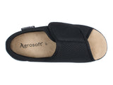 1 x RAW Customer Returns Aerosoft Rehab Sandal Stretch 14 Women Men Velcro Width GH Non-Slip Black, 40  - RRP €60.46