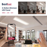 1 x RAW Customer Returns BestLuz ceiling lamp LED ceiling light 580x200x28mm LxWxH three-stage dimmable rectangular LED panel ultra flat 3000LM 24W neutral white 4000K with backlight for bathroom, bedroom, living room, kitchen - RRP €46.38