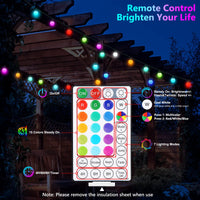 1 x RAW Customer Returns Joomer ball fairy lights outdoor colorful 30 LED, 6M RGB globe fairy lights outdoor power with remote control, timer and dimmable, G35 light bulbs color changing lights for indoor Christmas garden party decoration - RRP €29.5