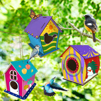 2 x RAW Customer Returns Heyzeibo birdhouse kit for children - DIY set of 5 craft sets for children to build and paint, bird box crafts Easter gifts for girls boys toddlers - RRP €43.24