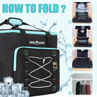 1 x RAW Customer Returns INSMEER Cooler Bag Large 55L, 80 Cans Cooler Bag Foldable, Leak-proof Waterproof Insulated Bag with Bottle Opener XXL Picnic Bag Shopping Bag for Trips, Camping, Beach - RRP €45.47