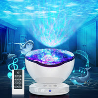 14 x RAW Customer Returns Ocean Projector Lamp, Children s Night Light with Remote Control and Timer, 8 Color Modes and 6 Musical Sounds Bedside Lamp for Children, Babies, Bedroom, Living Room White  - RRP €310.52