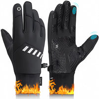 17 x Brand New LERWAY Winter Gloves Men Women Thickened Warm Gloves Touchscreen Waterproof Cycling Gloves MTB Non-Slip Reflective Sports Gloves for Cycling, Running Black-L  - RRP €171.19