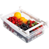 1 x RAW Customer Returns Kurtzy Pull Out Refrigerator Drawer Organizer - BPA Free Clear Pull Out Plastic Storage for Fridge, Freezer or Kitchen - For Fruits, Vegetables More - RRP €20.99