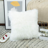 1 x RAW Customer Returns LIGICKY Faux Fur Cushion Cover Solid Color Plush Soft Artificial Fur Throw Pillow Case Decorative Square Cushion Cover for Sofa Bedroom Car, 45 x 45 cm White - RRP €15.12