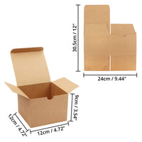 1 x RAW Customer Returns Belle Vous cardboard gift boxes brown 50 pieces - boxes 12 x 12 x 9 cm cardboard boxes with lids - kraft paper gift box to assemble yourself for gifts, weddings, parties, Christmas - RRP €29.14